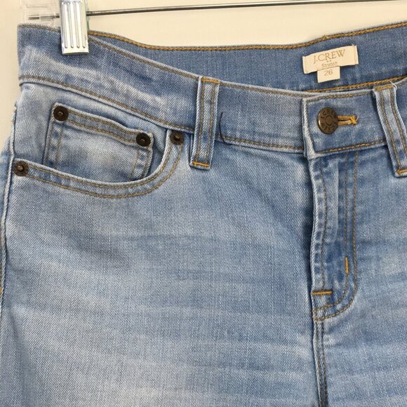 J.Crew Stretch Light Wash Mid Rise Boyfriend Jean Size 2 (26) EXCELLENT - Picture 3 of 9